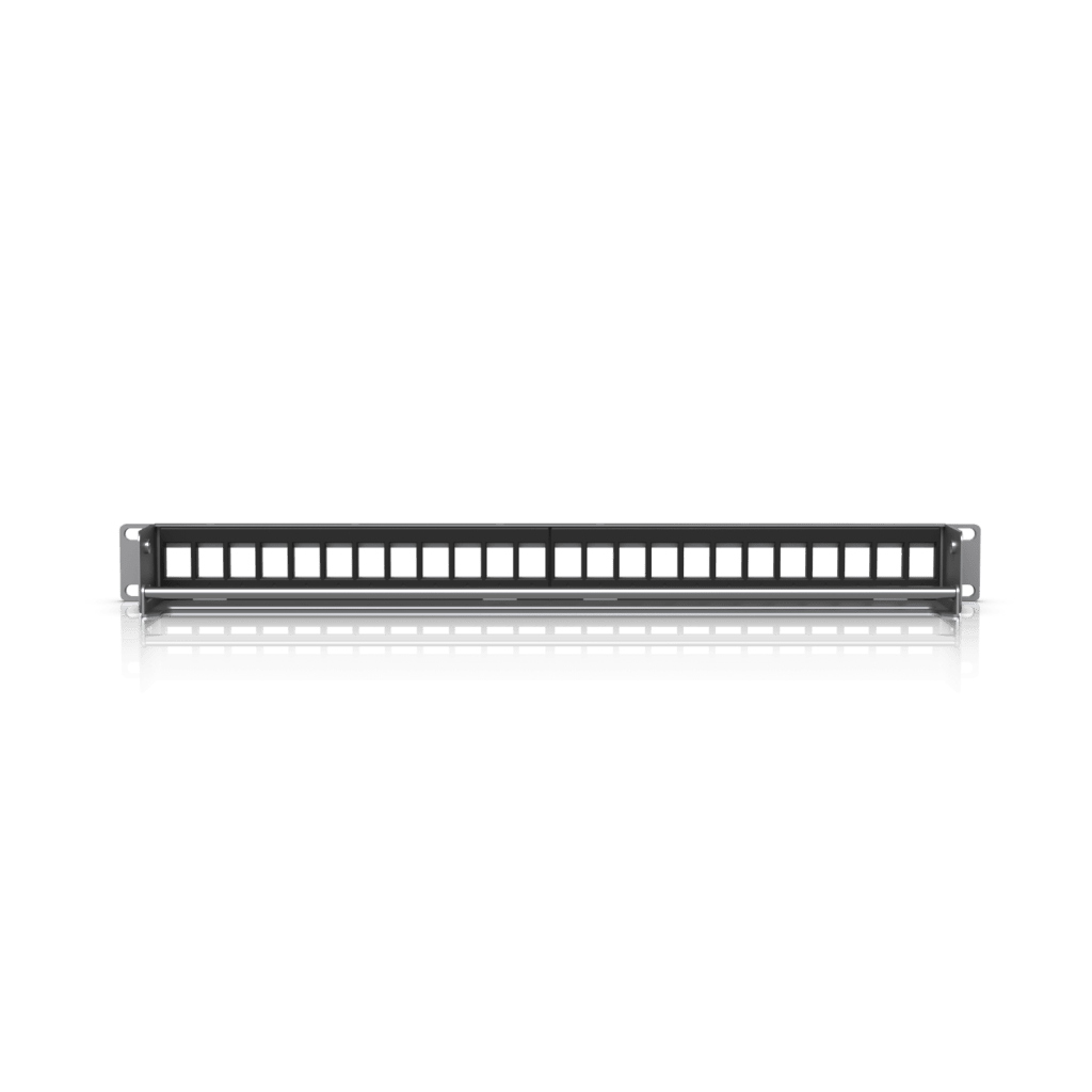 UACC Rack Patch Panel Blank 24 Puertos - Panel Patch Keystone 1U con Barra de Gesti?n de Cables y Est?tica Uniforme - Imagen 6
