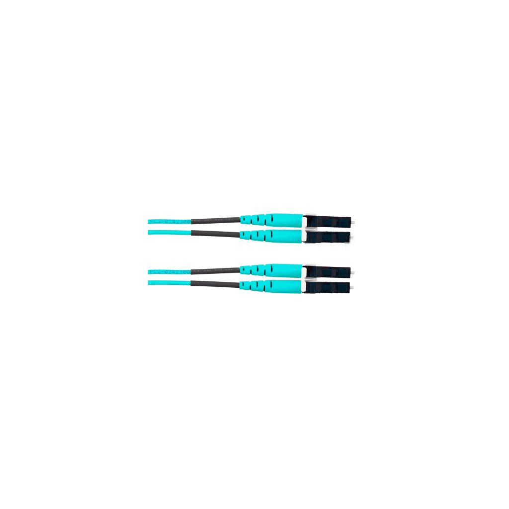 Jumper de Fibra ?ptica Multimodo 50/125 OM4, LC-LC Duplex, OFNR (Riser), Color Aqua, 18 Metros (59.06 Pies) - Imagen 2