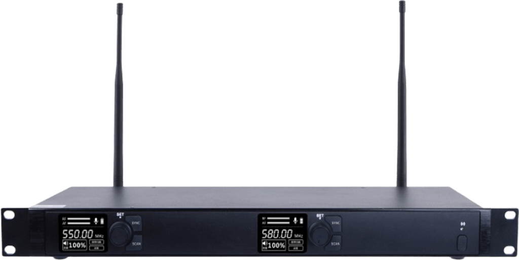 Receptor Inalámbrico Dual Canal Digital U-Band | 4 Bandas de Frecuencia (470-830 MHz) | Transmisión Digital pi/4-DQPSK | Pantalla TFT-LCD 2.2" | Anti-Interferencia con ID Code Pilot | Salidas Balanceadas y Desbalanceadas | Ecualizacion - Imagen 2