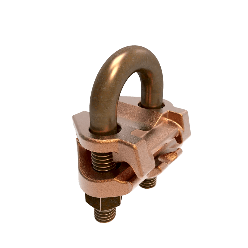 Conector Mecánico para Cable Calibre 4 a 2/0 AWG / Paralelo o 90° Grados a Tubo de 1 1/4" o Varilla de 1 3/8" - 1 1/2". - Imagen 2