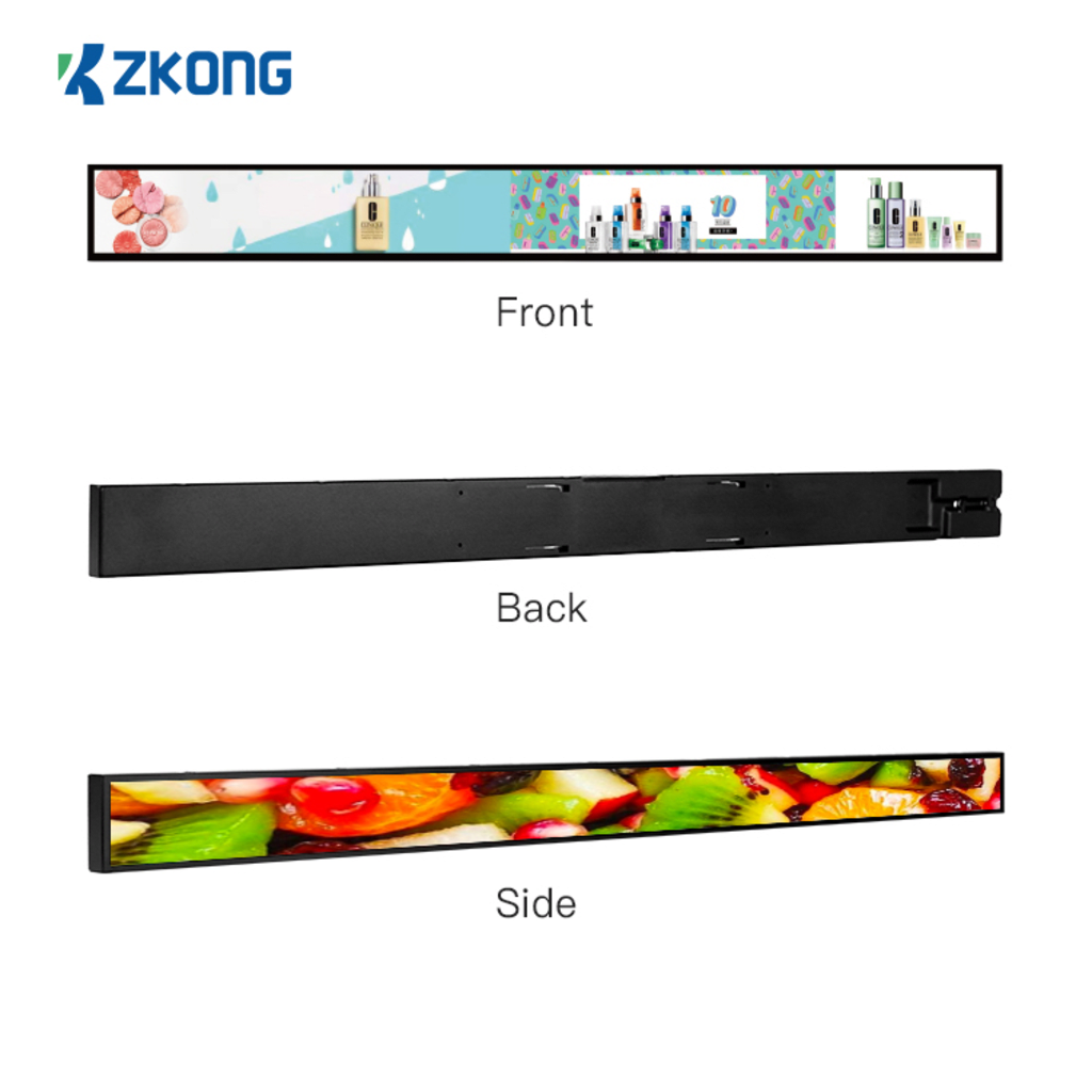 Display Electrónico de Estantes 23.1 Pulgadas ZKL231 / LCD Estirado 1920x158 / Android 4.4.2 / Brillo 400 Nits / Wi-Fi Dual Band / MicroUSB y Type-C / Consumo Máximo 45W / Certificaciones Internacionales - Imagen 2