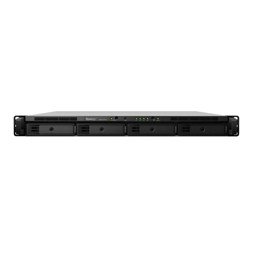 NAS RackStation RS1619xs+ | 4 Bah??as | CPU Intel Xeon D-1527 Quad-Core | 8 GB DDR4 ECC (Ampliable a 64 GB) | 2 Ranuras M.2 NVMe/SATA | 4 Puertos LAN 1GbE | Soporte 10GbE Opcional | Escalable hasta 16 Bah??as. - Imagen 2
