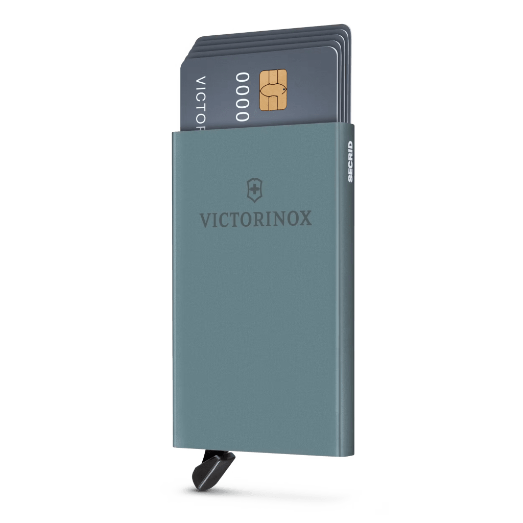 Tarjetero / Almacenamiento Seguro 4-6 Tarjetas / Aluminio Duradero / Protección RFID / Sistema Deslizamiento Patentado / Color Gris. - Imagen 4