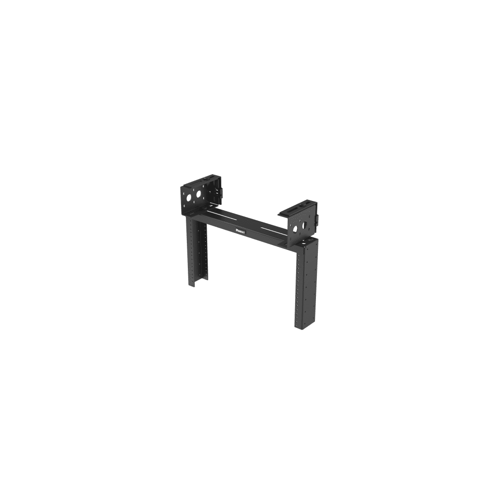 Rack de Distribución Aéreo de 2 Postes PanZone®, Rieles Roscados #12-24, de 6 UR, Color Negro - Imagen 4
