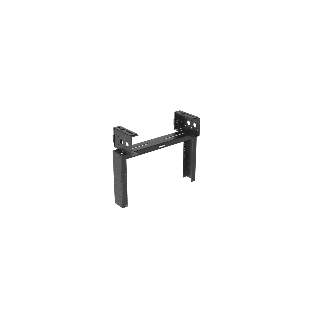 Rack de Distribución Aéreo de 2 Postes PanZone®, Rieles Roscados #12-24, de 6 UR, Color Negro - Imagen 3