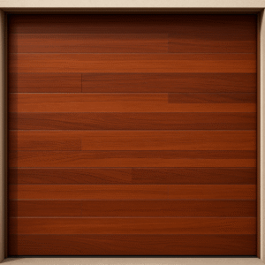 Puerta de Garage de Alta Calidad / Estilo Americano / Acabado Laminado PREMIUM / Color Madera Clara / 8x9 Pies.
