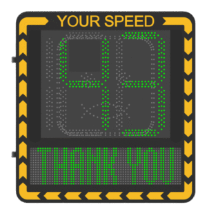 Pantalla LED de Señalización de Velocidad por Radar / Detección de Velocidad en Tiempo Real / Rango de Detección de 100 m / Hasta 32 Objetivos Detectados / Pantalla LED de Alta Visibilidad / Instalación en Carril o Later