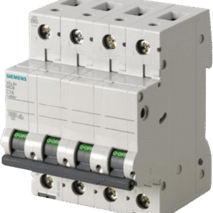Interruptor Riel Dinn Tipo 5SL6, 4 polos, 16 amp