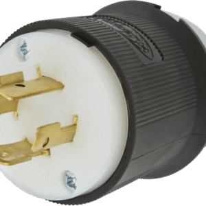 Clavija Industrial con Bloqueo de Media Vuelta / 20 A 480 V AC / 3-Polos 4-Hilos con Tierra / L16-20P / IP20.