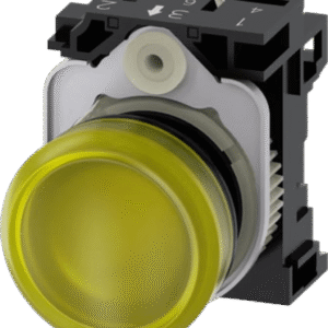 Lampara de señalización plástica con led color Amarilla, 24Vca-Vcd