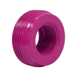 Reducción Bushing Aluminio de 2" a 1" / Con Recubrimiento de Uretano Purpura.