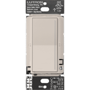 (RadioRa3) Apagador Sunnata color blanco para linea Radio Ra3, 8A de iluminacion, 5.8A Motor