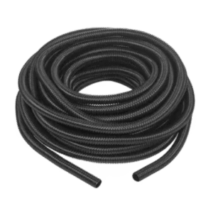 Manguera hermética flexible tipo PolyTuff no metálica, negra de 3/4", 100 pies. Uso comercial/industrial.