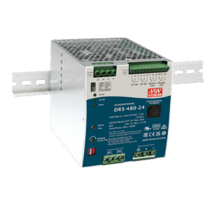 Fuente de Poder Industrial de 480W con Cargador de Baterías, salida 24Vcc, 20A, para montaje Riel Din