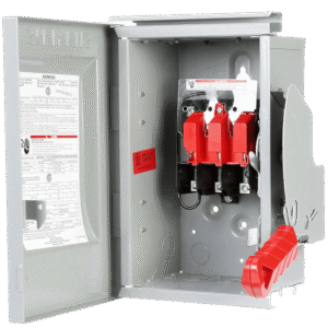 Interruptor de Seguridad HNF361, 600Vca, 3 polos, 30 Amp, sin portafusibles, Nema 1.