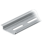 Carril DIN de Acero / 35 x 7.5 mm / Longitud 2 m (78.74 in) / Perforado según EN 60715 / Color Plateado / Para Instalaciones Eléctricas