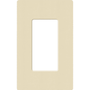 Placa de pared 1 espacio, para atenuador (dimmer), apagador ó control remoto inalámbrico LUTRON.