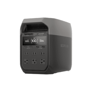 Estación de Energía Portátil Delta 3 1024Wh Litio LFP / 6 AC 1800 W (Max. 2200W) / 2 USB-C 100W / Capacidad para Aumentar Respaldo / Cargador de Coche 10A a 12.6V / Conectividad WiFi y Bluetooth (App) / Carga Solar 500W Max.