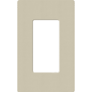 Placa de pared 1 espacio, para atenuador (dimmer), apagador ó control remoto inalámbrico LUTRON.