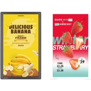 Digital Signage LCD / 14.1 Pulgadas / 1080p Full HD / NFC / Wi-Fi 2.4 GHz / IP6X / Cloud Management / 30,000+ Horas Vida Útil
