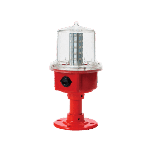 Luz de Obstrucción de Aviación LED con Tubo de Baja Intensidad Tipo A Color Rojo, 110 VCA, Protección IP66 y Grado ICAO