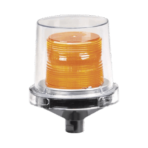 Luz de advertencia LED para ubicaciones peligrosas Electraray®, UL y cUL para Clase I, División 2, Grupos A, B, C y D; Clase II División 2, Grupos F y G; Clase III, 24 VCD, color Ámbar, parpadeo predeterminado