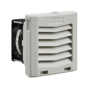 Ventilador Con Filtro de Montaje Lateral HF04, Con Flujo de Aire de 21 CFM, 115 Vca, Color Gris Claro