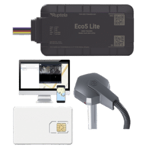 Rastreador Vehicular y Monitoreo de Flota / BLE 5.0 y GNSS / LTE CAT1 y LTE-M con Respaldo 2G / GNSS U-blox / MiKado IP54 / -20 °C a +40 °C / Acelerómetro de 3 Ejes / Suministro 9-32 V / Batería Interna