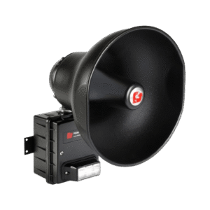 Altavoz IP para Señalización, 15 W Potencia con luz LED Rojo Alta Intensidad, PoE+ 802.3at, NEMA 4X uso en Interior-Exterior, 112 dB a 10 pies (3 m)