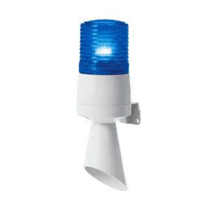 Luz LED con patrones de destello fijo y destellante con buzzer incorporado de alto volumen Máx. 95 dB color Azul 110 VCA