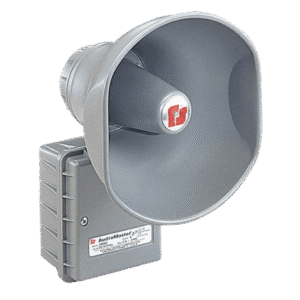 Altavoz de anunciamiento publico a prueba de explosiones AudioMaster®, Listado UL y cUL para Clase I, División 1, Grupos B, C y D; Clase I, División 2, Grupo A, B, C y D; Clase II, División 2, Grupos F y G, de Potencia Ajustable