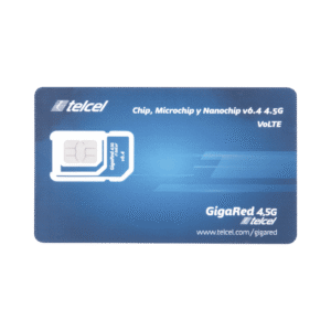 SIM TELCEL 6 GB mensual para dispositivos móviles 3G/4G (Telcel) 1 año de servicio (solo datos)