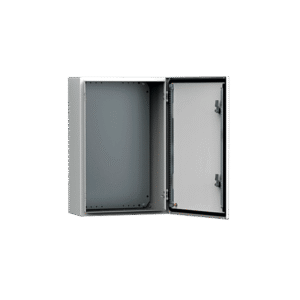 Gabinete de Uso Exterior MAS 500 x 400 x 260 mm NEMA 4/12/13; IP66; IK10 de Acero Dulce 1.5 mm con Platina de Montaje Incluida Color Gris Claro