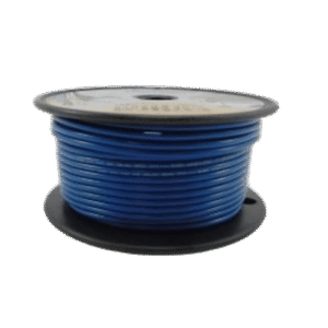 Cable ElǸctrico Color Azul Calibre 14 / UL 1015-1230 / 600 Voltios / Temperatura 105??C Seco 75??C Hǧmedo / Cobre Esta??ado Clase K / Aislante PVC Retardante de Llama VW-1 / Resistente a Humedad Abrasi??n ǁcido Combu