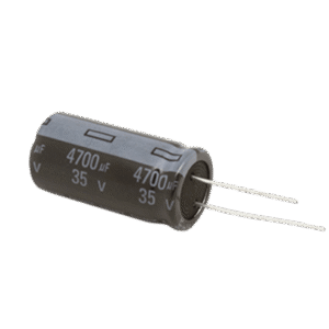 Capacitor Electrol??tico de Aluminio, Radial de 4700 ??Fd, 35 Vcc, 105 ??C, 18 x 37 mm.