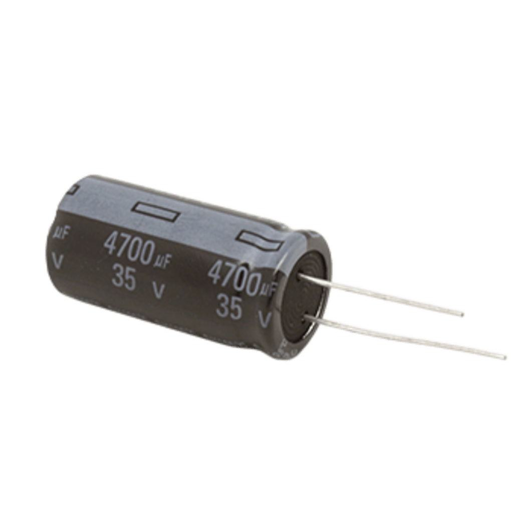 Capacitor Electrol??tico de Aluminio, Radial de 4700 ??Fd, 35 Vcc, 105 ??C, 18 x 37 mm.