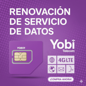 Renovaci??n de plan anual de servicio de 5GB para SIM Yobi (No incluye SIM)