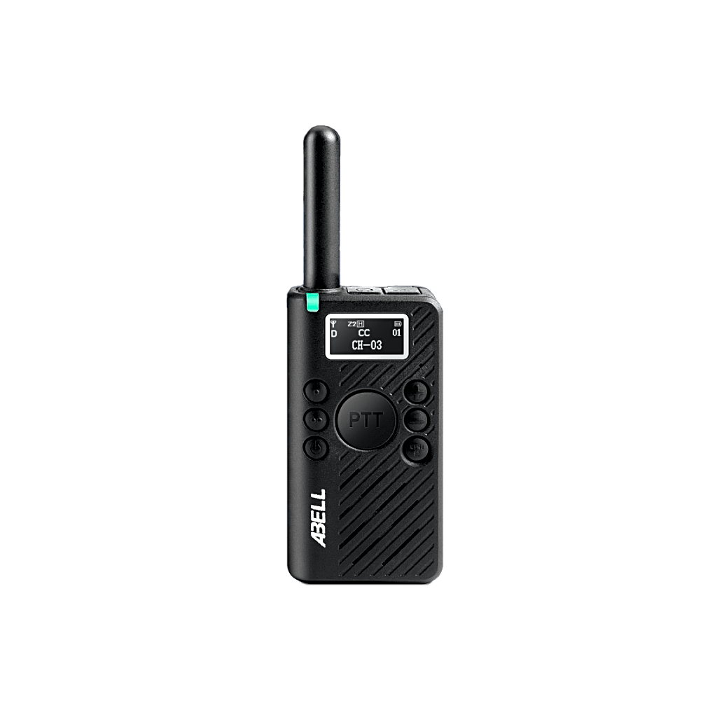 Radio Port?til DMR ABELL X1 Pro / Mini Radio UHF 400-480 MHz / 32 Canales / Cifrado ARC4 / Carga USB-C / OLED / 126 g