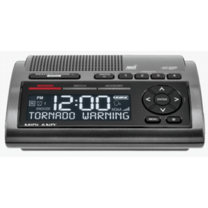 Radio de Alerta Meteorol??gica WR400 / 7 Canales NOAA y Environment Canada / Almacena 10 Alertas / Sirena de 85 dB / Reloj Dual con Alarma / Carga USB / Certificado Public Alert