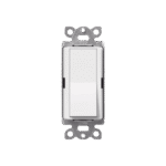 Interruptor Claro, 3 Hilos, 15A, Color Blanco