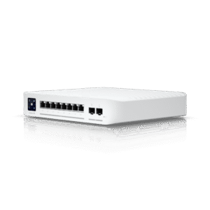 UniFi Switch Empresarial Capa 3 de 8 Puertos PoE 802.3af/at 2.5G + 2 Puertos 1/10G SFP+, 120W, Pantalla Informativa