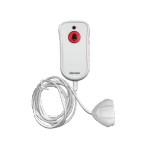Pulsador de Cama Blanco Antibacteriano / Botón Rojo de Alarma 20mm / Conector Magnético / Protección IP67 / Cable 2m Resistente al Fuego / Libre de Halógenos / Braille 'SOS'