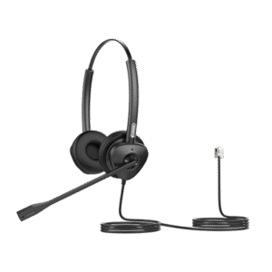 Diadema Binaural con Audio HD y Brazo Ajustable de 260??, Conexi??n RJ9 y Sonido de Alta Definici??n