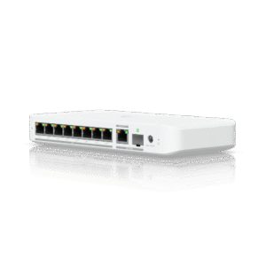 USW Flex 2.5G PoE Switch de 8 Puertos 2.5GbE PoE++, con un Puerto de Enlace Ascendente Combinado RJ45/SFP+ de 10 GbE (No incluye Adaptador ca/cc)