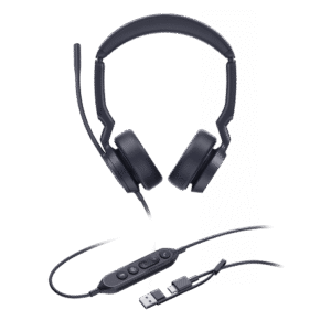 Diadema Alǭmbrica Yealink UH44 Dual USB-C/A Certificada con Microsoft Teams