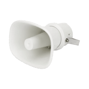 Altavoz Tipo Trompeta | 5 Watts - 30 Watts | Color Blanca | 100 V / 70 V | Material ABS | IP65 | Requiere amplificador