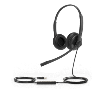 Diadema Alǭmbrica UH34 Dual de Yealink USB Compatible con TelǸfonos IP y Computadoras.