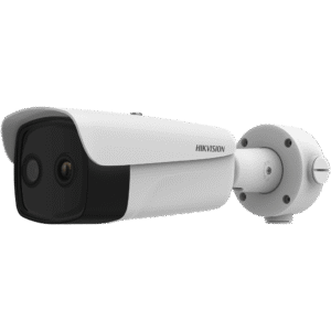 Bala IP Dual / TǸrmica 25 mm (384 X 288 ) / ??ptico 12.4 mm (4 Megapixel) / 100 mts IR / IP67 / PoE / VCA 3.0 / NEMA 4X / TermomǸtrica / Detecci??n de Temperatura y Fuego / Micro SD