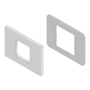 Embellecedor para Caja Americana / ABS Antimicrobiano / Blanco con Efecto de Contraste / Colocación Fácil y Rápida