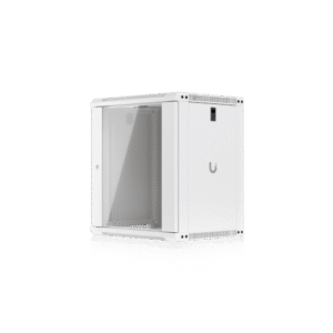 UACC Rack Cabinet 12U (550 x 450 mm) - Gabinete Cerrado para Montaje en Pared con Puerta de Vidrio Templado, Totalmente Ensamblado con Ventiladores Integrados y Paneles Removibles
